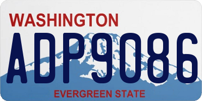 WA license plate ADP9086