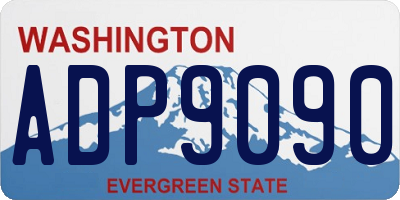 WA license plate ADP9090