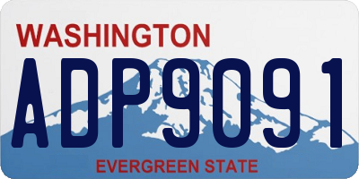 WA license plate ADP9091