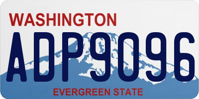 WA license plate ADP9096