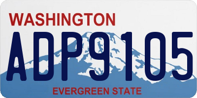 WA license plate ADP9105