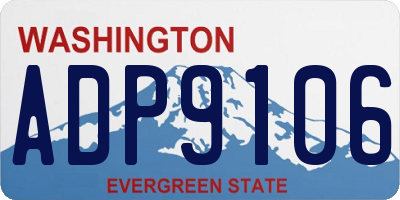 WA license plate ADP9106