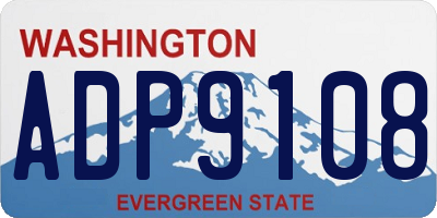 WA license plate ADP9108