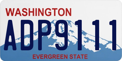 WA license plate ADP9111