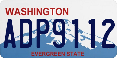 WA license plate ADP9112