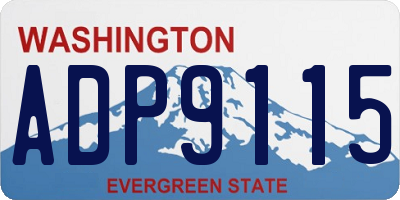WA license plate ADP9115