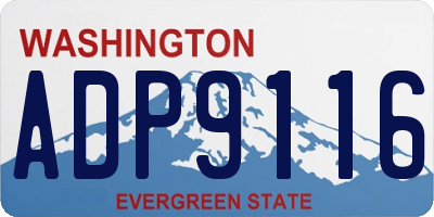 WA license plate ADP9116