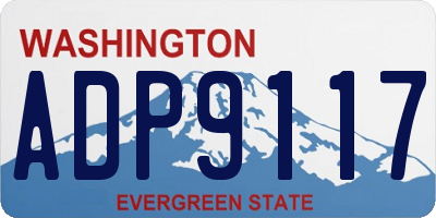 WA license plate ADP9117
