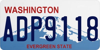 WA license plate ADP9118