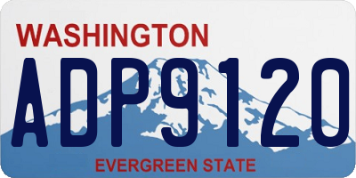 WA license plate ADP9120