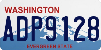 WA license plate ADP9128