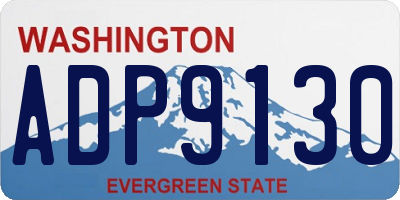 WA license plate ADP9130