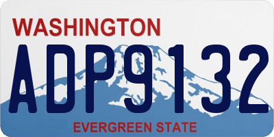 WA license plate ADP9132