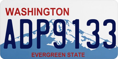 WA license plate ADP9133