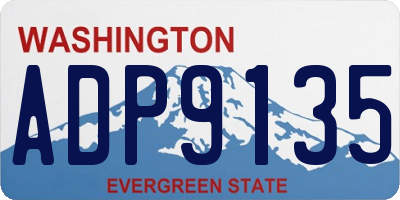 WA license plate ADP9135