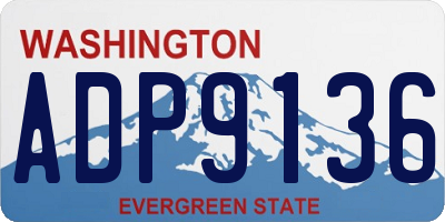 WA license plate ADP9136