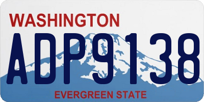 WA license plate ADP9138