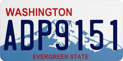 WA license plate ADP9151
