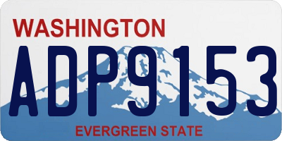 WA license plate ADP9153