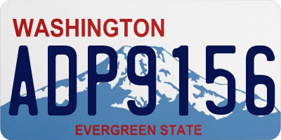 WA license plate ADP9156