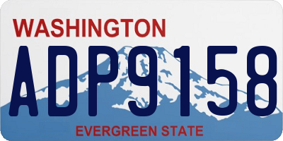 WA license plate ADP9158