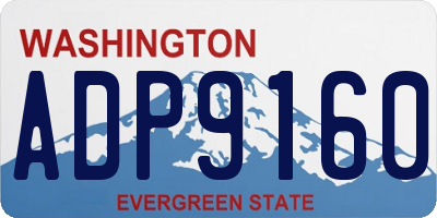 WA license plate ADP9160