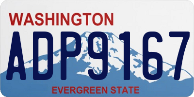 WA license plate ADP9167