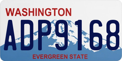 WA license plate ADP9168