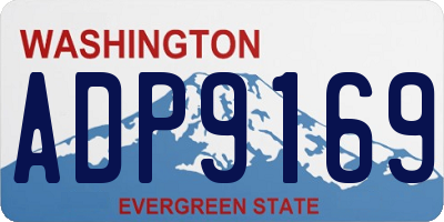 WA license plate ADP9169
