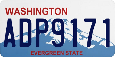WA license plate ADP9171
