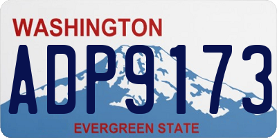 WA license plate ADP9173