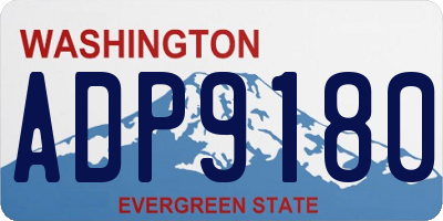 WA license plate ADP9180