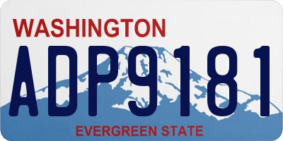WA license plate ADP9181