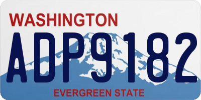 WA license plate ADP9182
