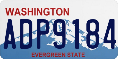 WA license plate ADP9184