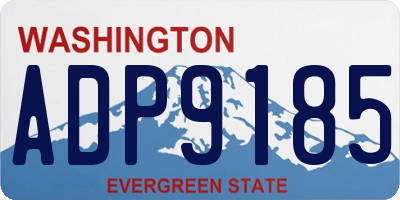 WA license plate ADP9185