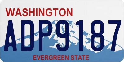 WA license plate ADP9187