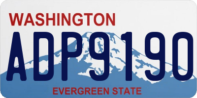 WA license plate ADP9190