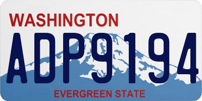 WA license plate ADP9194