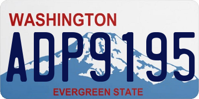 WA license plate ADP9195