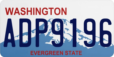 WA license plate ADP9196