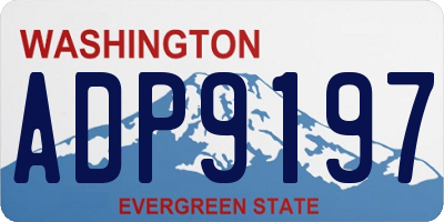 WA license plate ADP9197