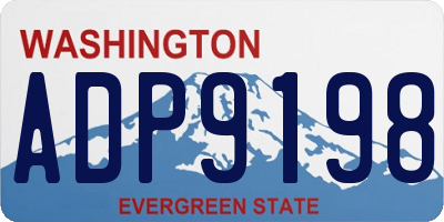 WA license plate ADP9198