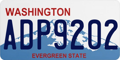 WA license plate ADP9202