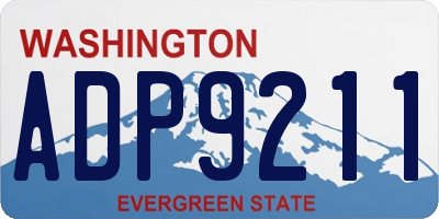 WA license plate ADP9211