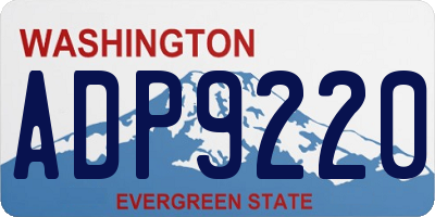 WA license plate ADP9220