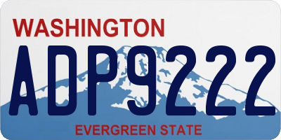 WA license plate ADP9222