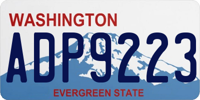 WA license plate ADP9223
