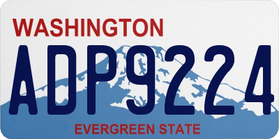 WA license plate ADP9224