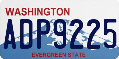 WA license plate ADP9225
